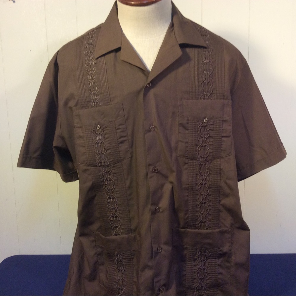 Omega Italy mens button down short Sleeve shirt size XL
